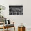 Affiche murale représentant le pont de Brooklyn la nuit, une architecture abstraite moderne et une vue nocturne du pont.-519105869