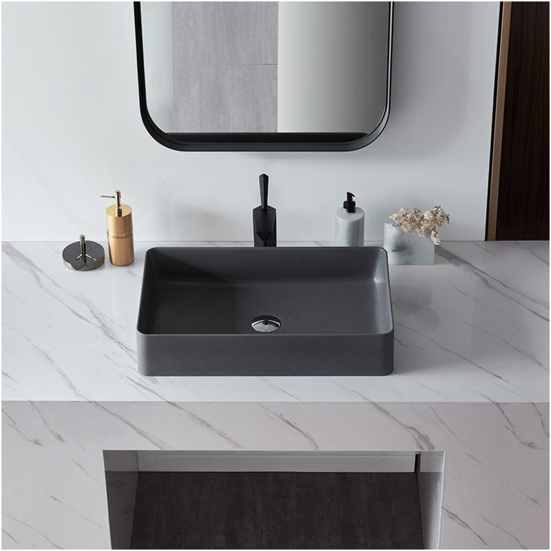 Lavabo vasque moderne en pierre de quartz