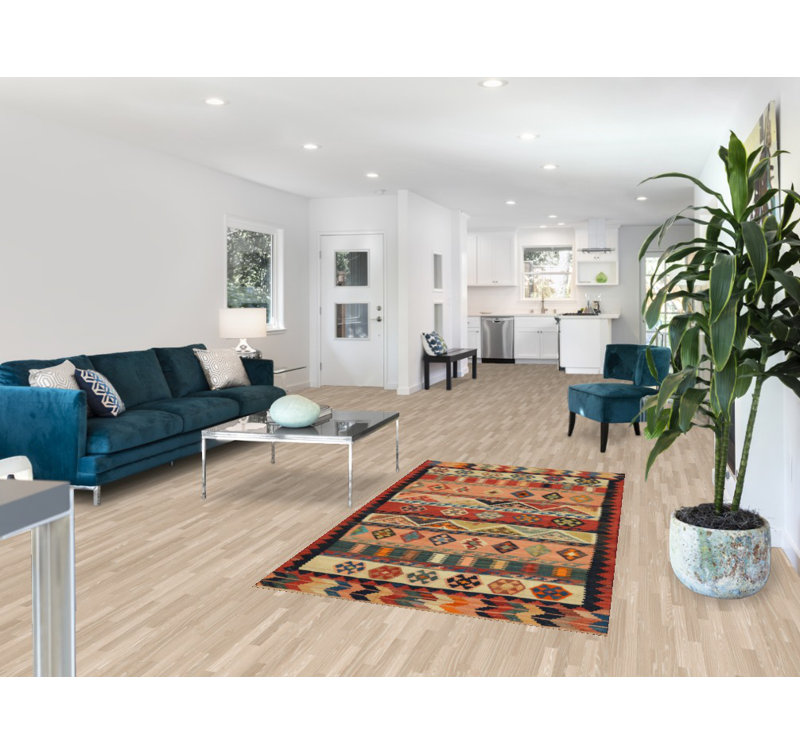 Tapis oriental kilim à teinture végétale 4 x 7