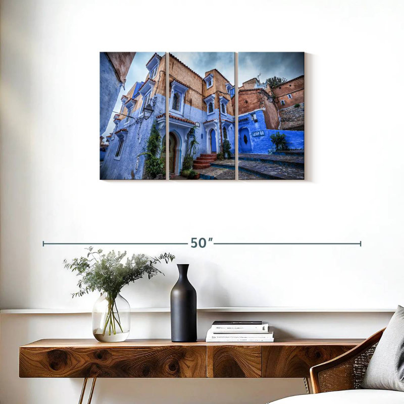 Sebbie, ville bleue de Chefchaouen, H 20 po x l 33 po