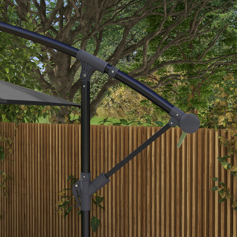Parasol banane gris foncé