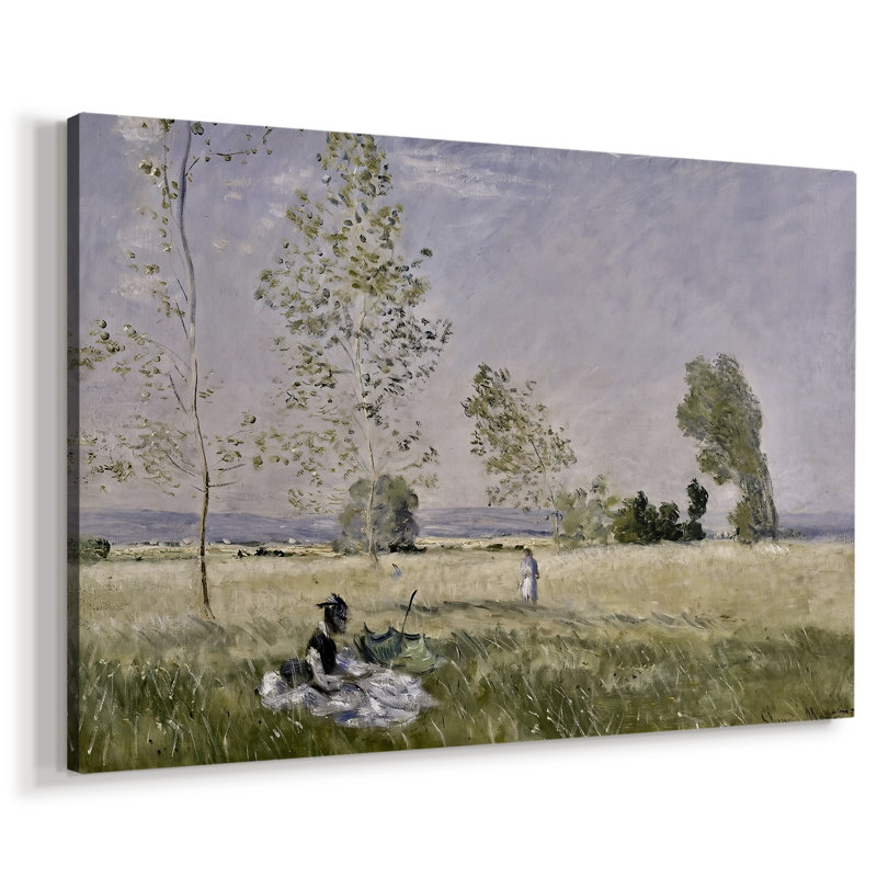 Dans la prairie - Claude Monet - Toile tendue avec châssis - 1876, 32x48