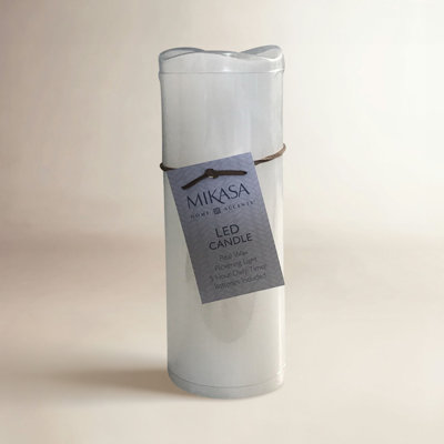 Wavy Top LED Flameless Pillar Candle