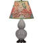 Small Double Gourd Accent Lamp - Sangria, Deep Patina Bronze - Lavender, Plum Shade-584545565-584545645