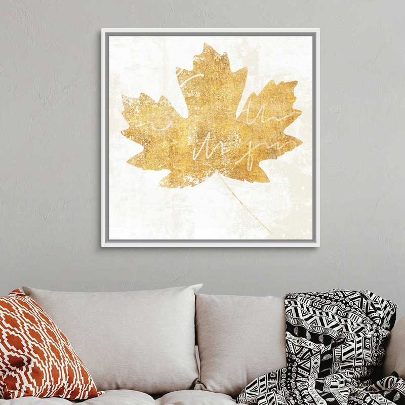Toile bronzée IV, art mural, Toile avec cadre blanc, H 38 po x l 38 po