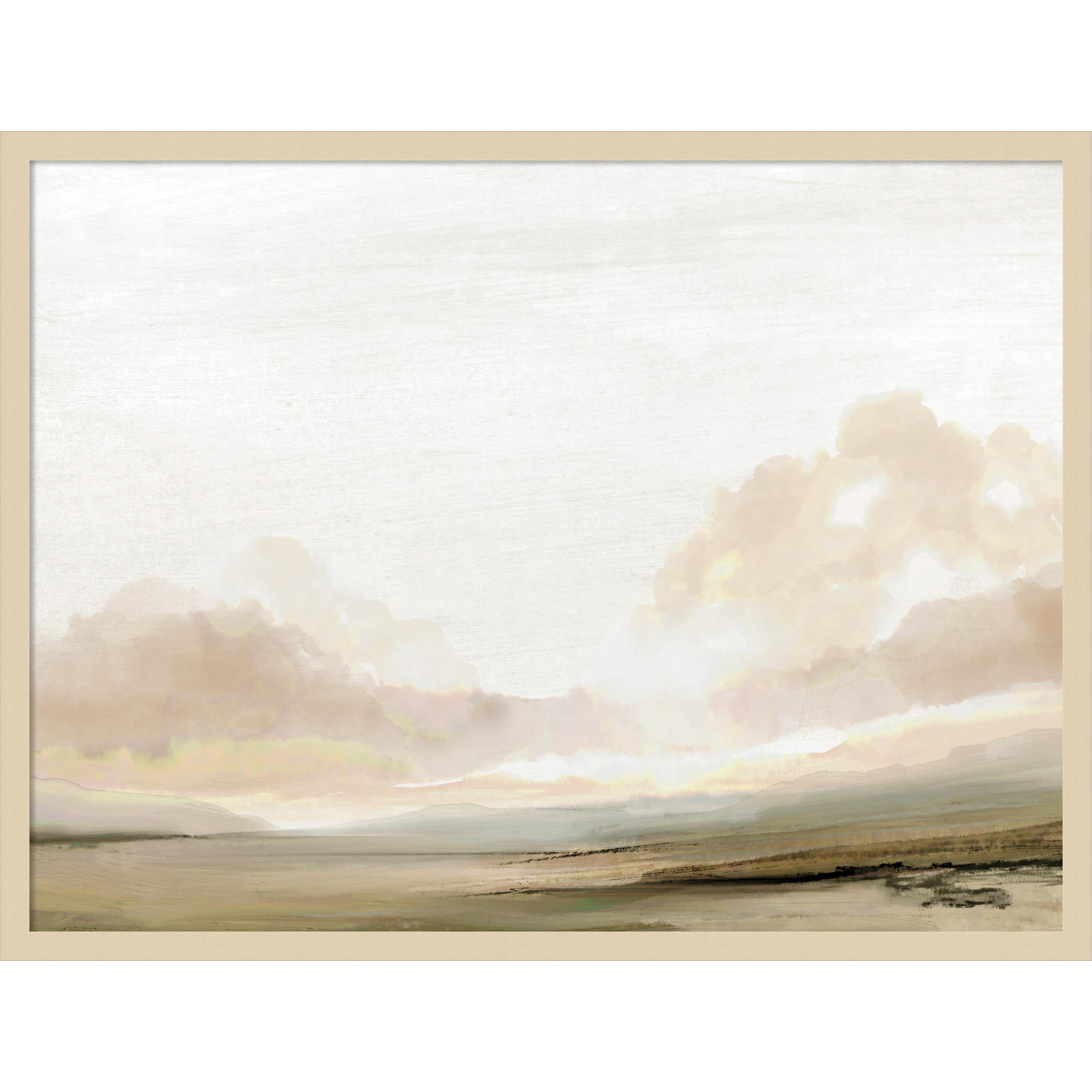 Southern Landscape Print by Dan Hobday, Brown, 25" H x 33" W x 1" D