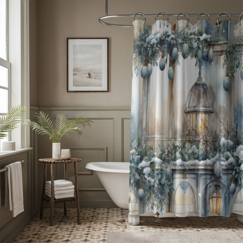 Christmas Spirit - Rideau de douche Premium, H 74 po x l 71 po