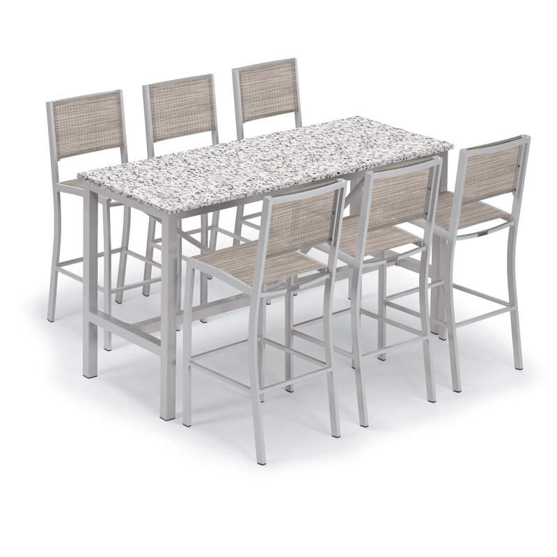 Travira Outdoor Bar Stool, Bellows