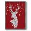 Cerf blanc et étoiles suspendues, reproduction encadrée - bois massif-1395828923