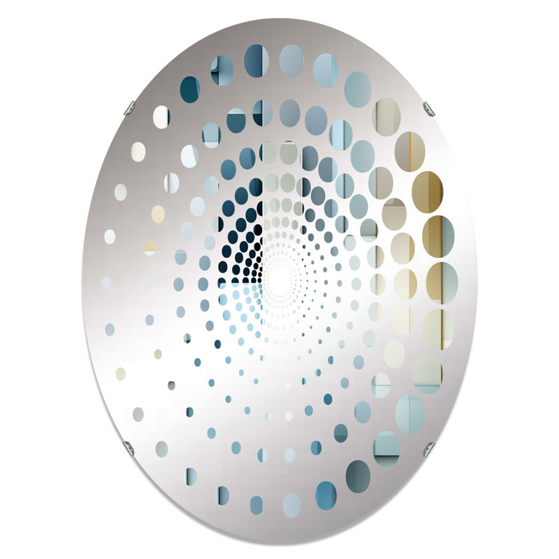 Serene Structures II - Miroir décoratif à spirale ovale, L 20 po x H 30 po