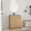 Meuble-lavabo simple 28 po avec lavabo en acier inoxydable