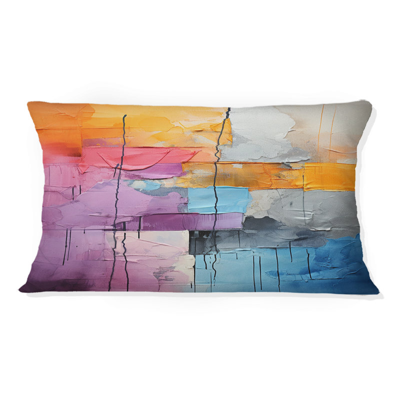 Collage Explorations I - Abstract Collages Printed Throw Pillow