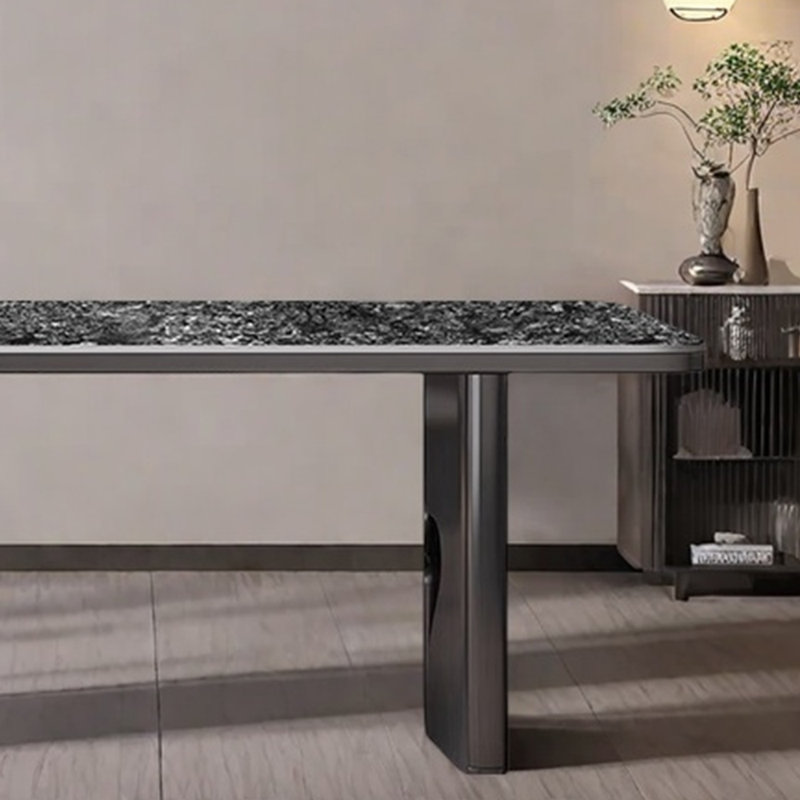 Table et chaise de maison légère et luxueuse, Noir, noir, noir, noir, 9
