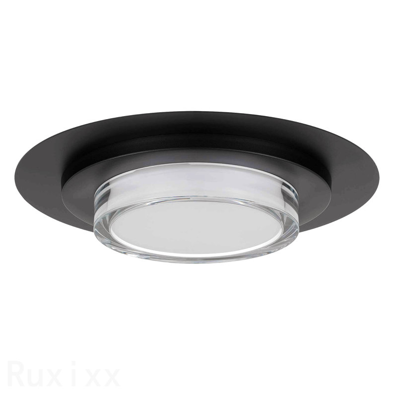 Plafonnier encastré à DEL 16 po, Noir, H 2,75 po x l 16 po x P 16 po