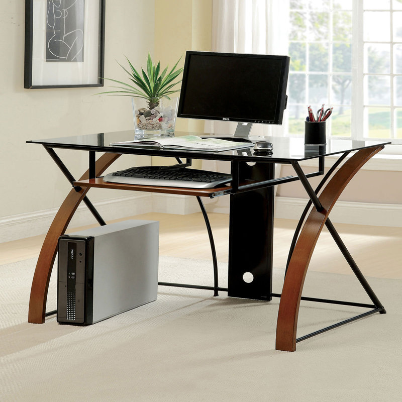 Bureau d'ordinateur l 46,3 po, chêne / noir