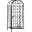 Armoire à vin 35 bouteilles en fer forgé noir. Armoire verrouillable. Conception élégante. L 17,63 po x P 14 po x H 38,5 po. Capacité de 65 lb avec verrou de sécurité.