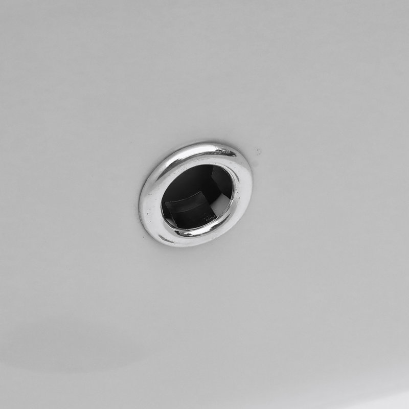 22" X 15.25" White Ceramic Undermount Bathroom Sink With Overflow