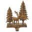 Stocking Holder Deer Scene Antique Brass H19Cm