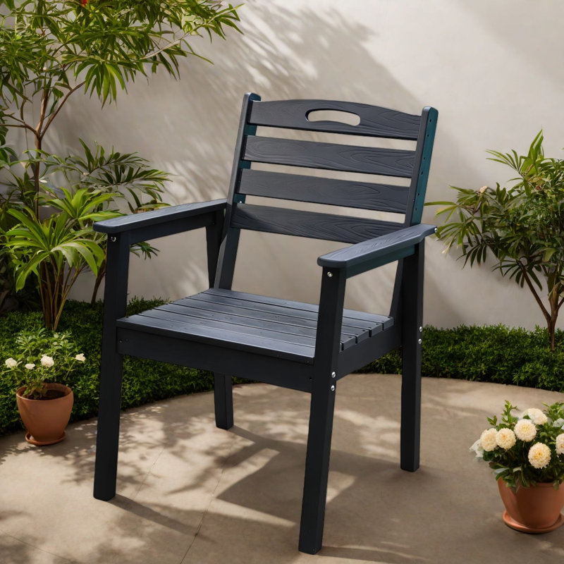 Chaises de patio durables en PEHD, conception moderne pour les jardins et les terrasses