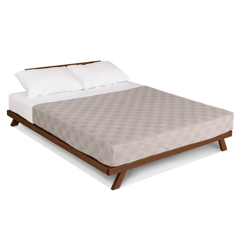 Donner Solid Wood Bed, Walnut, European Kingsize (160 x 200cm)