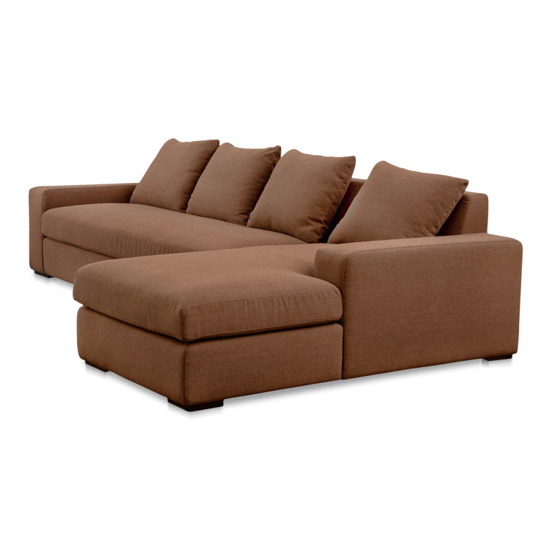Canapé modulaire Cameca, Terre cuite Crypton Performance Weave, Orienté à droite