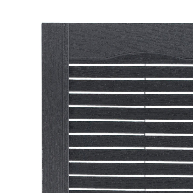 Volets à persiennes d'extérieur de qualité supérieure Premier, H 39 po x l 15 po x P 1 po, Gris foncé