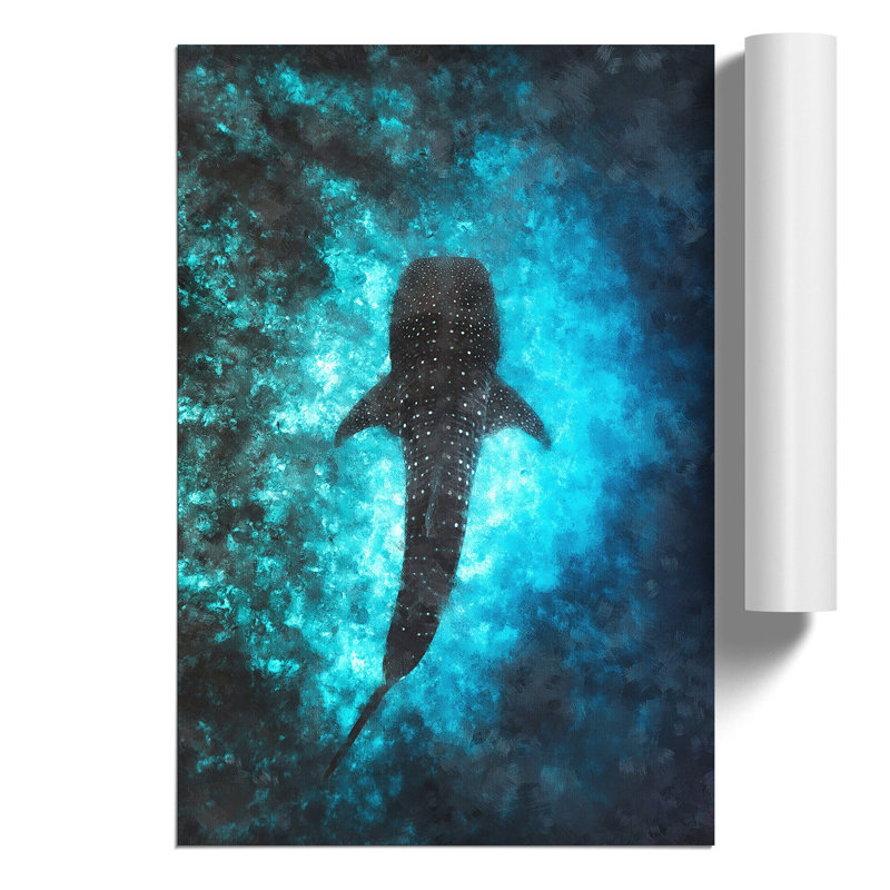 Whale Shark Painting - Frameless Print, 30cm H x 21cm W x 0.1cm D