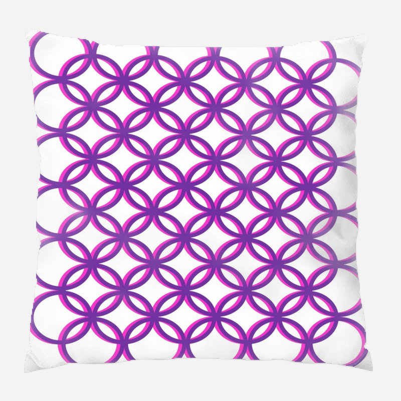 Geometric Microsuede Reversible Throw Pillow