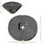 Base de parasol en porte-à-faux 4 pièces, poids fiable et résilient en forme d'éventail, poignées ajustées, matériau durable, 148 lb d'eau, 220 eau / sable, café solide