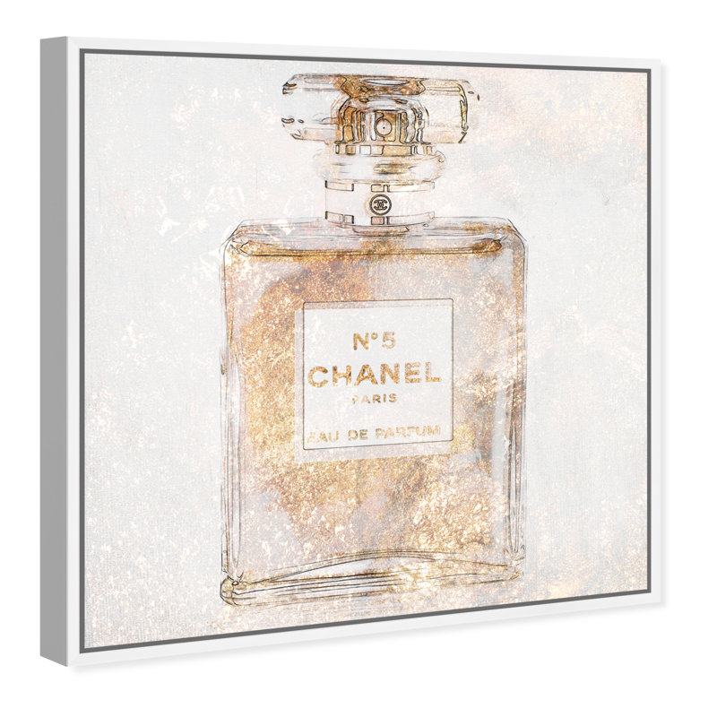 Parfum Glimmer - peinture sur toile, Impression encadrée, H 16 po x l 16 po, Blanc