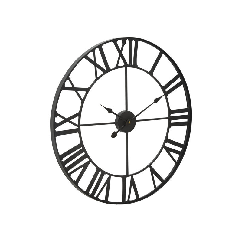 Exline Metal Wall Clock, Black