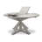 Islamorada - 45" Round Dining Table with 18" Butterfly Leaf Extension - Dapple Grey and Blanc Finish