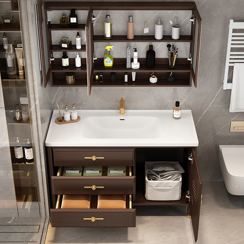 Ensemble de meuble-lavabo sur pied 43,70 po avec miroir, 44"