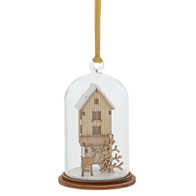 8.5cm Solid Colour Wood Hanging Figurine Ornament