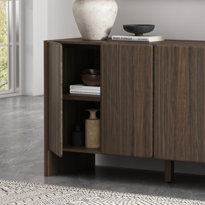 Linda 60" Sideboard In Walnut Brown, Walnut Brown