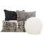 Curly Kalgan Lambskin Throw Pillow with Feather Down Insert-1278254079