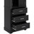 Towering Storage Cabinet With Three Drawers And Adjustable Shelves-2030553643
