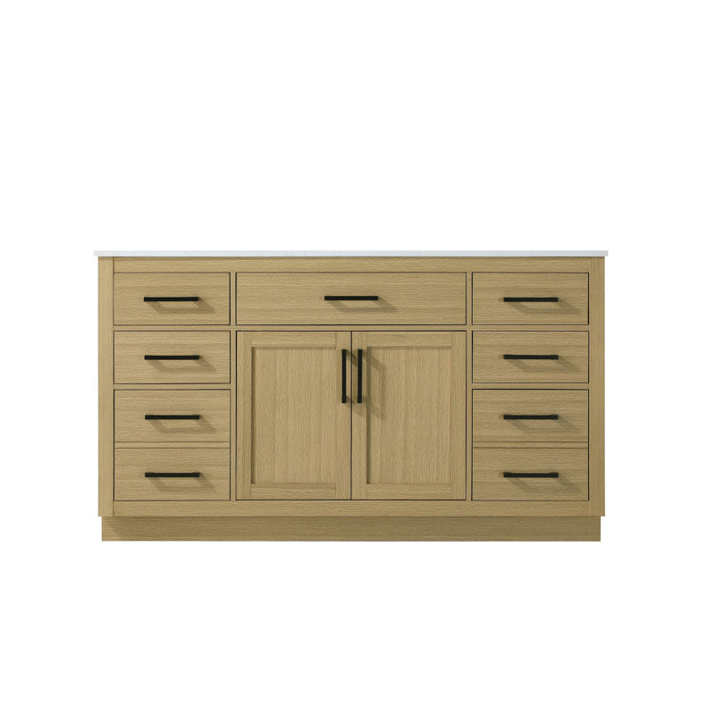 Ahner 60 inch Single Bathroom Vanity, Honey Brown