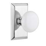 Studio Plate with White Porcelain Door Knob