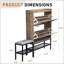 Armoire à chaussures 47 "avec porte de grange et pieds rembourrés en métal-653585833