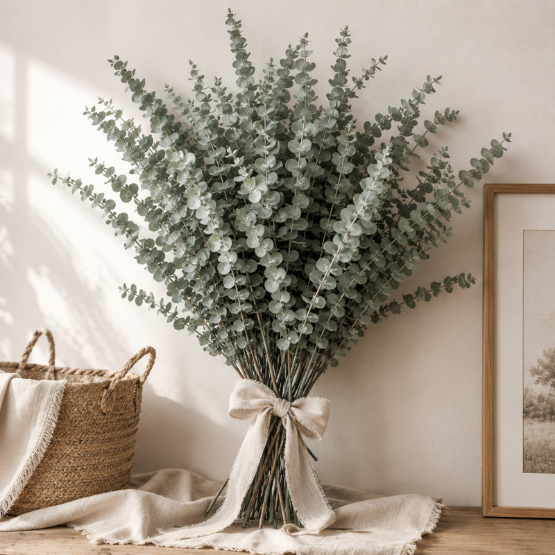 Ensemble 50 pièces d'eucalyptus artificiel