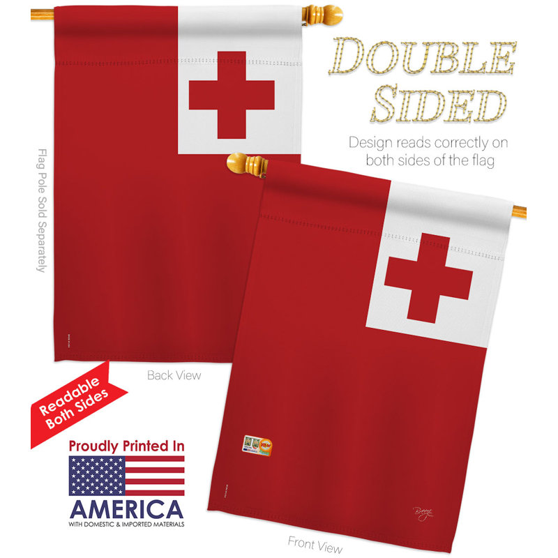 Double Sided 40'' H x 28'' W Polyester House Flag