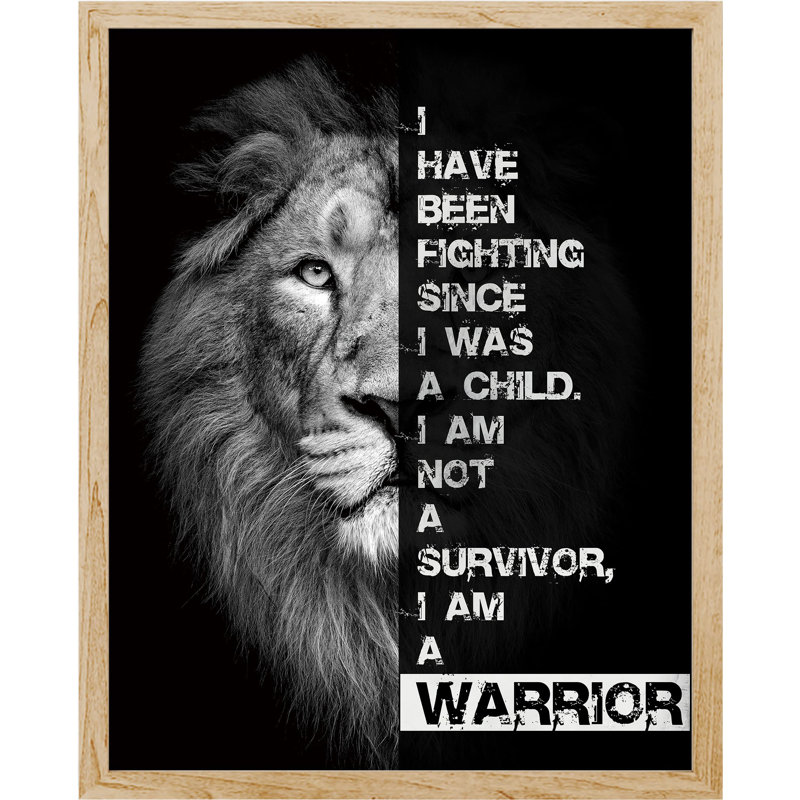 " I Am Warrior ", Natural, 16" H x 12" W