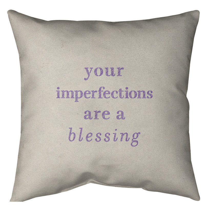 Coussin de sol, 40 po x 40 po, Blanc / Mauve