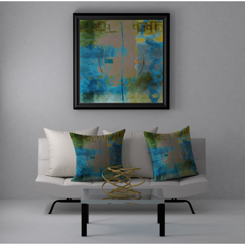 Abstract Throw Pillow, 20 po X 20 po