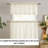 Galiena Faux Linen Textured Semi Sheer Rod Pocket Curtain Tiers for Kitchen & Bathroom, Set of 2-727283797-727283796