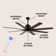 66'' Ceiling Fan with LED Lights