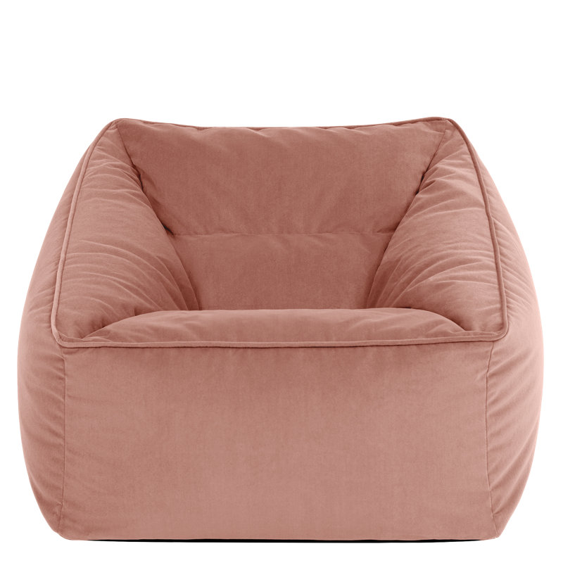 icon Milano Velvet Armchair Bean Bag, Dusk Pink