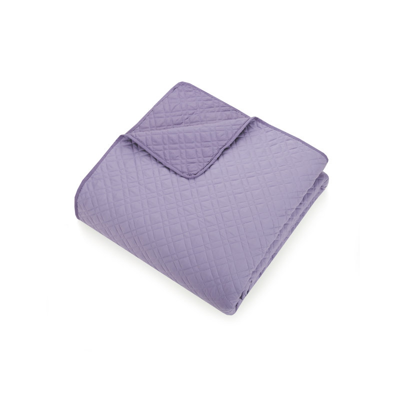 Ensemble de courtepointe réversible en microfibre Corbin and Angelietta, Mauve, Lit simple