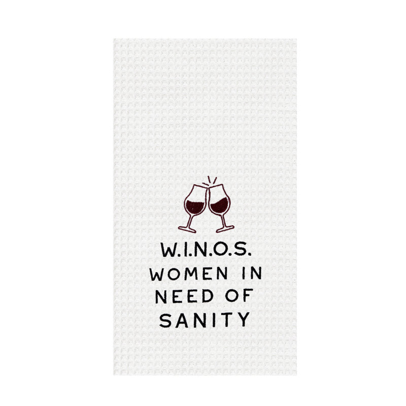 W.I.N.O.S Serviette brodée Fun Women
